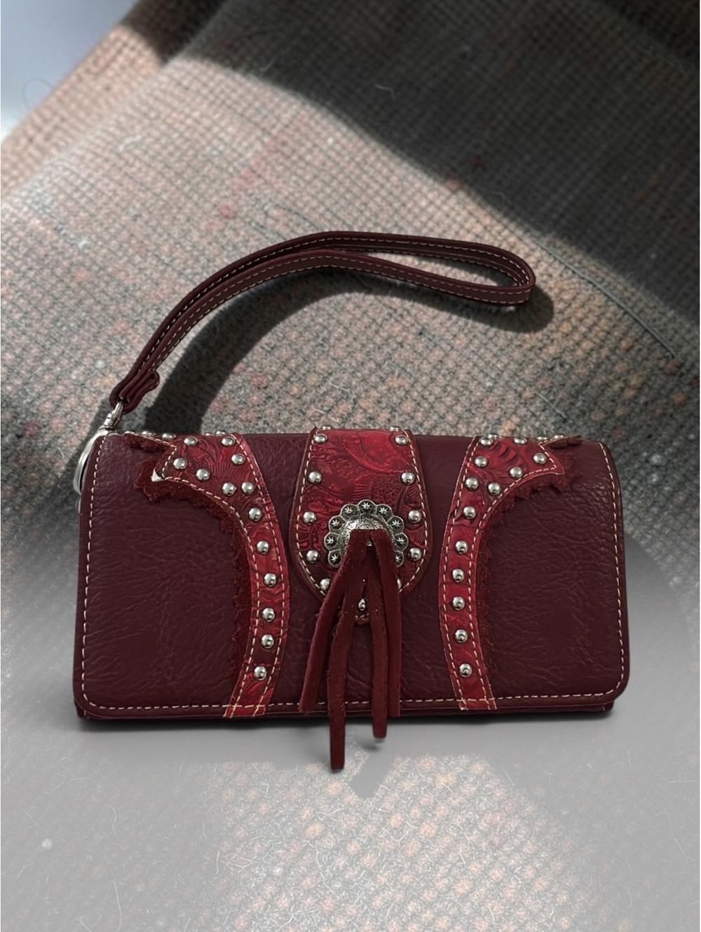 Retired design Montana West Concho CollectIon in gorgeous Burgundy